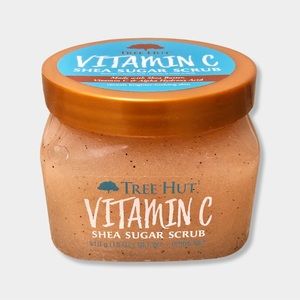 Tree Hut Vitamin C Shea Butter Sugar Body Scrub Skin Exfoliant Full Size 18 oz